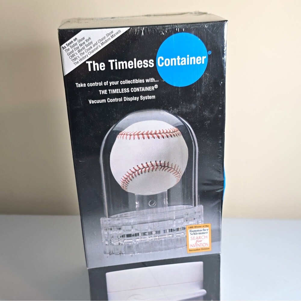 The Timeless Container Acrylic Display Case Stand, UV, 2 Cards, Clear/Black